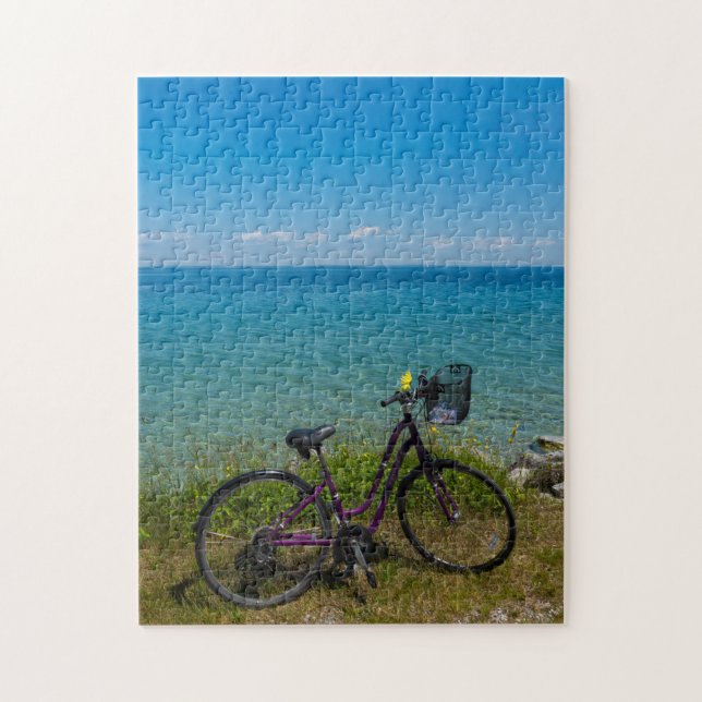 Bike At Mackinac Jigsaw Puzzle (Vertical)