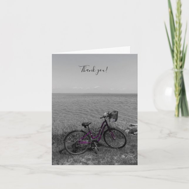 Bike At Mackinac Select Colour Thank You Card (Front)