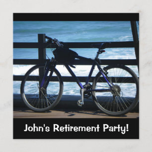 Bike at Sea/Retirement Party Invites