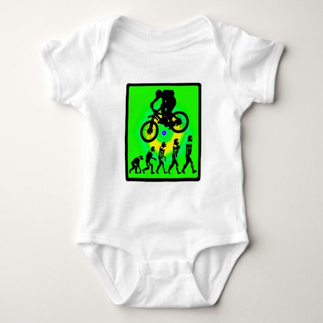 Bike Bald Screaming Baby Bodysuit (Front)
