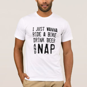 Bike Beer Nap Tee, Cycling Sarcasm Gift T-Shirt
