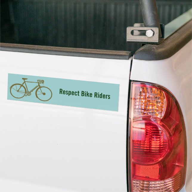 bike , bicycle ; biking / cycling bumper sticker (On Truck)