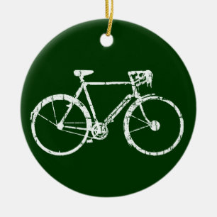 bike , bicycle ; biking / cycling ceramic tree decoration