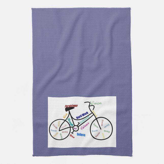 Bike, Bicycle, Cycle, Sport, Biking, Motivational Tea Towel (Vertical)