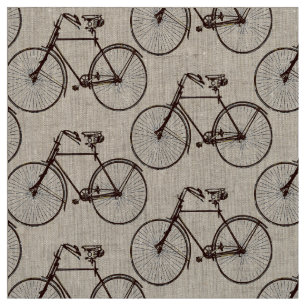 Bike bicycle  pretty spring fabric brown