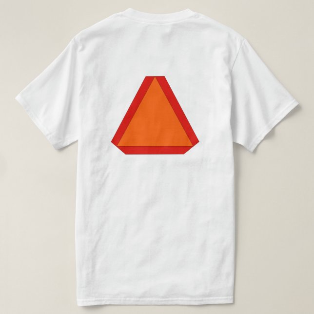 Bike Bicycle Riders safety Slow Moving Sign Back T-Shirt (Design Back)