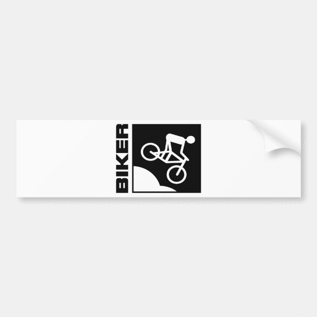Bike bike MTB mountainbike downhill Bumper Sticker (Front)