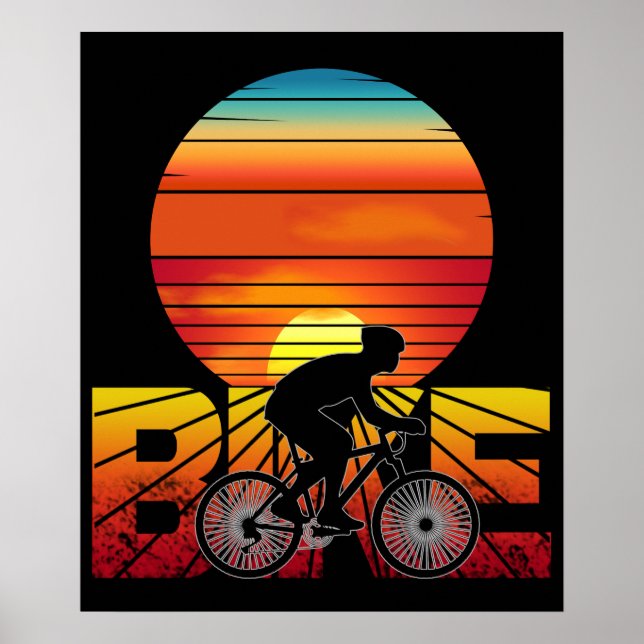 BIKE BIKING SUNSET  POSTER (Front)