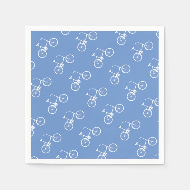 Bike Boys Bicycle White Napkin (Front)