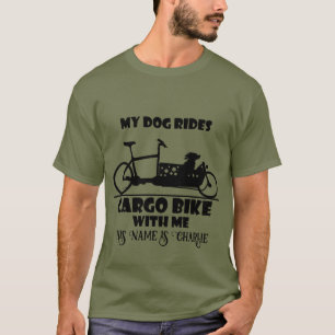 bike, cargo bike, dog with name, T-Shirt