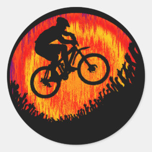 Bike Catch It Classic Round Sticker
