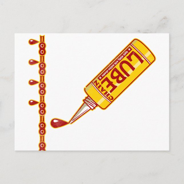 Bike chain lube Cycle Mechanic  Postcard (Front)