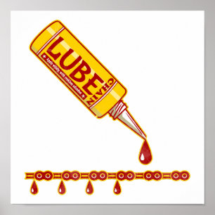 Bike chain lube Cycle Mechanic  Poster