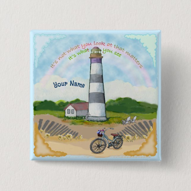 Bike Choice Lighthouse  15 Cm Square Badge (Front)