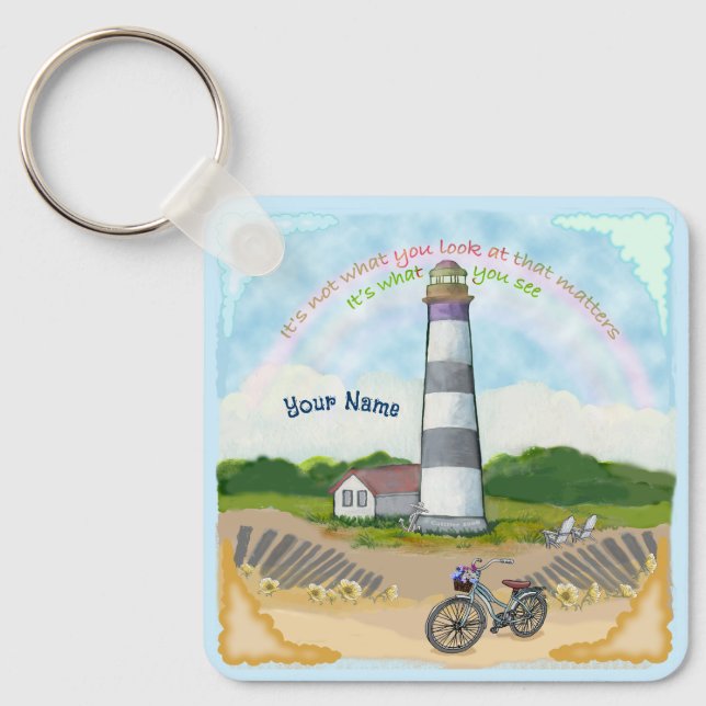 Bike Choice Lighthouse keychain (Front)