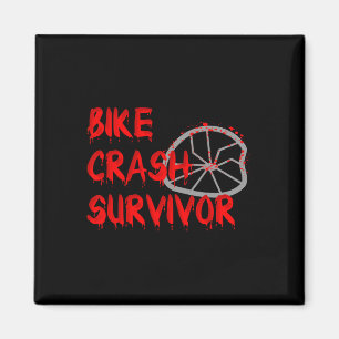 Bike Crash Survivor Funny Fall And Accident Sarcas Magnet