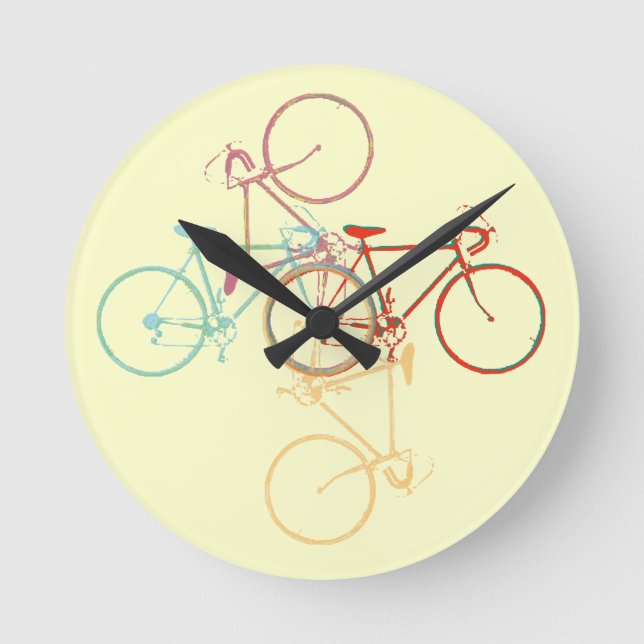 bike - cycling pattern round clock (Front)