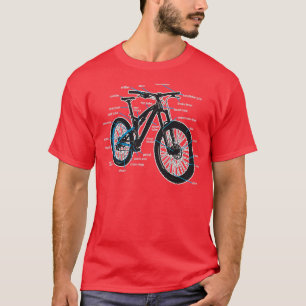 Bike Diagram Parts of a Mountain Bikes T-Shirt