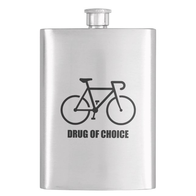 Bike, Drug Of Choice Hip Flask (Front)