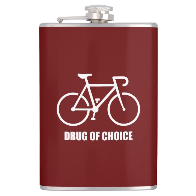 Bike, Drug Of Choice Hip Flask (Front)