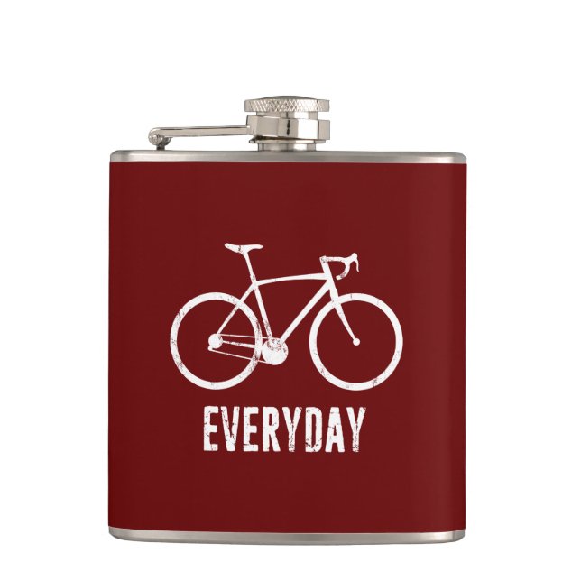 Bike Everyday Hip Flask (Front)