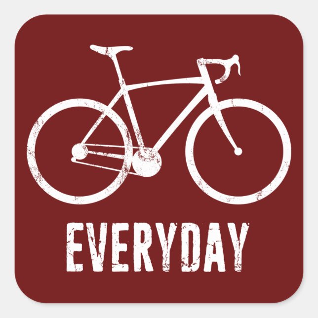 Bike Everyday Square Sticker (Front)