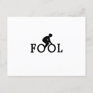 Bike Fool - Cyclist Fan Gift Postcard