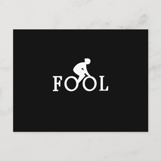 Bike Fool - Cyclist Fan Gift Postcard (Front)