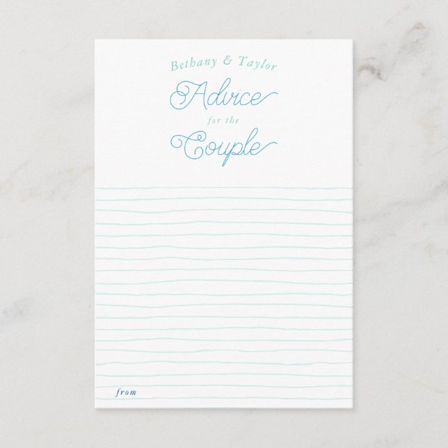 Bike for Two Couples/Bridal Shower Advice Insert (Front)