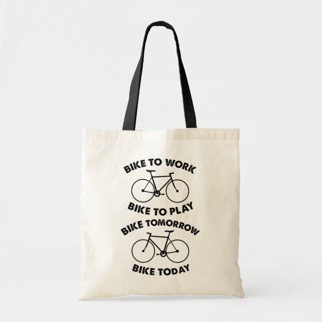 Bike Forever - Cool Cycling Tote Bag (Front)