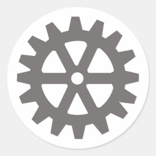 Bike Gear Classic Round Sticker