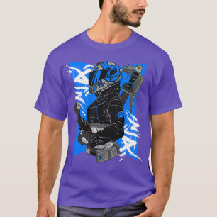 bike girl bike lovers girls blue T-Shirt