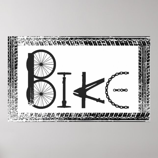 Bike  Graffiti from Bike Parts & Tire Tracks Poster (Front)