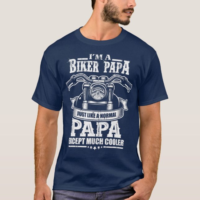 Bike Grandpa Motorcycle Rider Retirement Gift T-Shirt (Front)