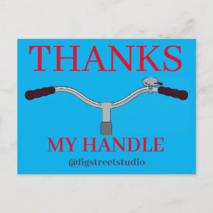 Bike Handle Bars & Bell, add text,  Postcard