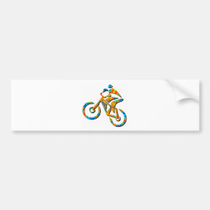 Bike Heel Stoned Bumper Sticker