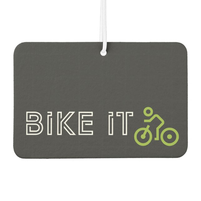 BIKE IT - Green Biking Symbol Car Air Freshener (Front)
