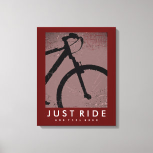 BIKE Just Ride Feel Good Cool Canvas Print