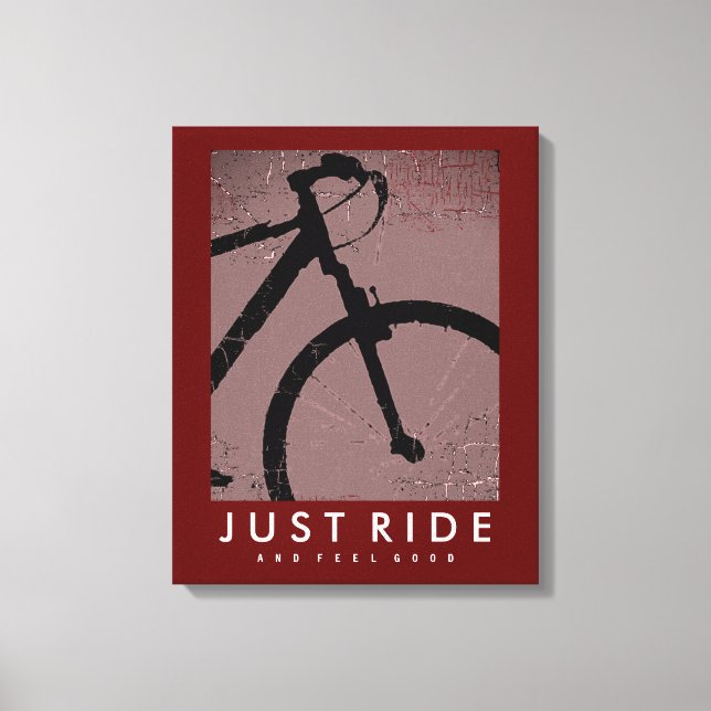 BIKE Just Ride Feel Good Cool Canvas Print (Front)