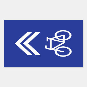 Bike Lane Rectangular Sticker