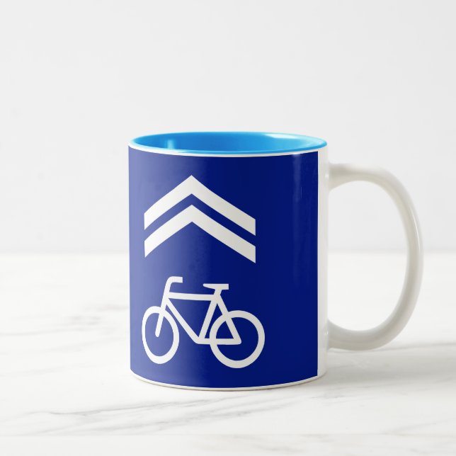 Bike Lane Two-Tone Coffee Mug (Right)