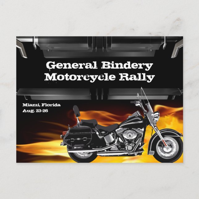 Bike Leather Burner Postcard (Front)