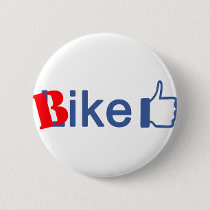 Bike Like 6 Cm Round Badge