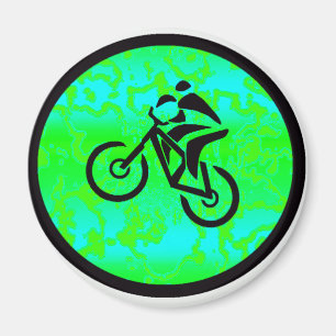 Bike Lime Funky Magnet