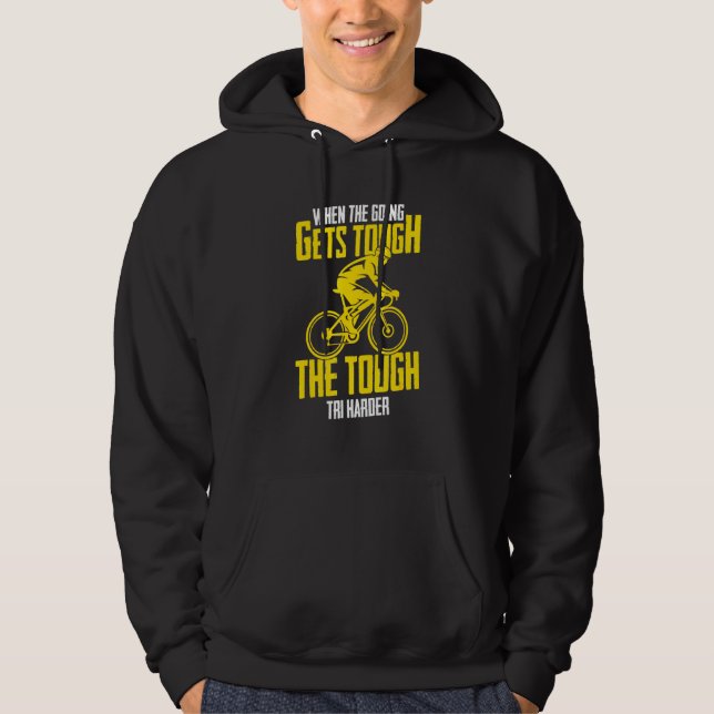 Bike Lock When The Going Gets Tough Bicycle Hoodie (Front)