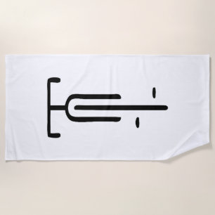 Bike logo minimal Retro, Cycling and Bicycle Lover Beach Towel