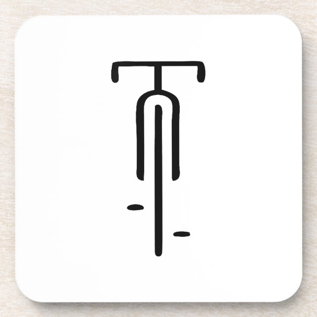 Bike logo minimal Retro, Cycling and Bicycle Lover Coaster (Front)
