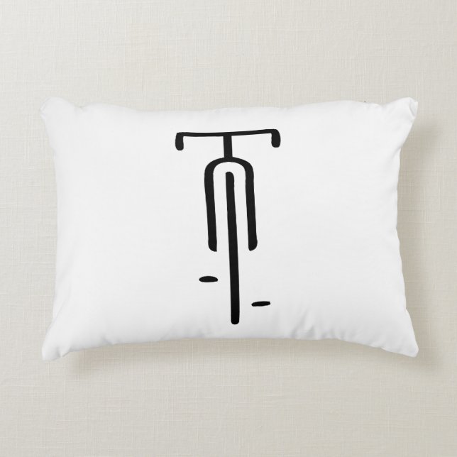 Bike logo minimal Retro, Cycling and Bicycle Lover Decorative Cushion (Front)