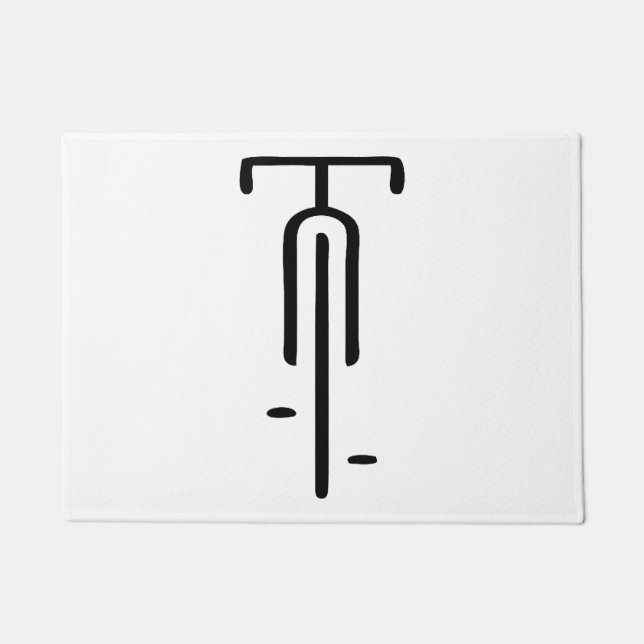 Bike logo minimal Retro, Cycling and Bicycle Lover Doormat (Front)