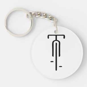 Bike logo minimal Retro, Cycling and Bicycle Lover Key Ring